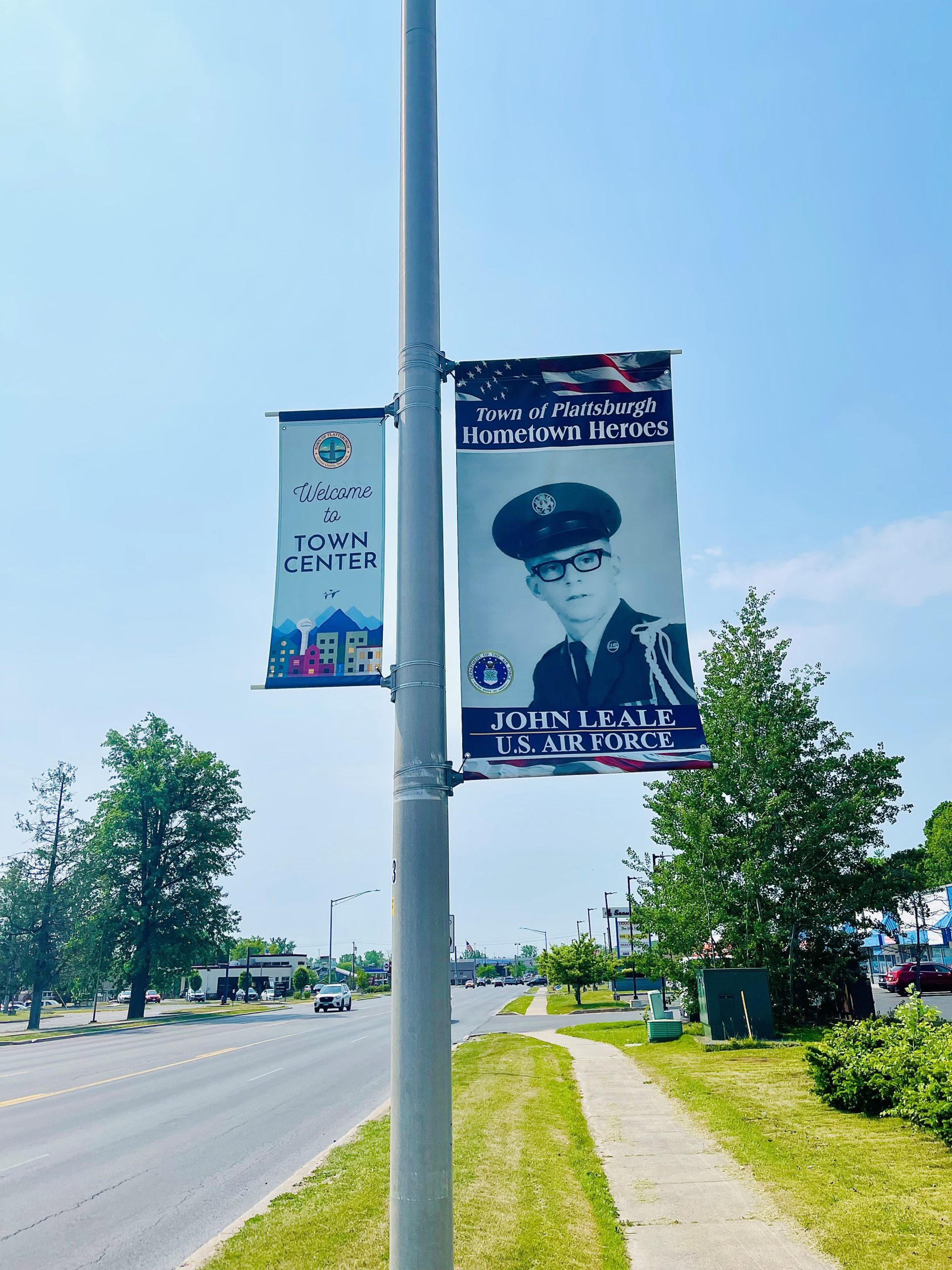 banner town center Town Center Banner and Hometown hero banner on smithfield boulevard