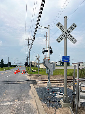 Rail Crossing road damage Rail Crossing road damage
