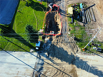 Road collapse sinkhole Road collapse sinkhole
